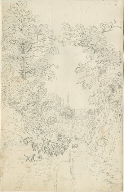 Lichfield Kathedrale - Südostansicht von Henry Curzon Allport
