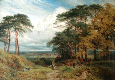 Das Lager der Zigeuner und Nottingham von Wilford Hill von Henry Dawson