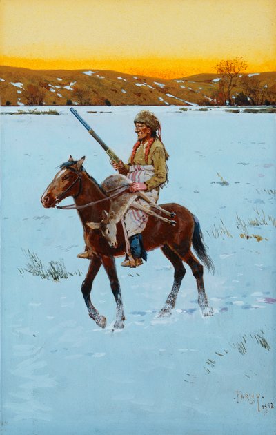 Indianer kehrt von der Jagd zurück, 1912 von Henry Francois Farny