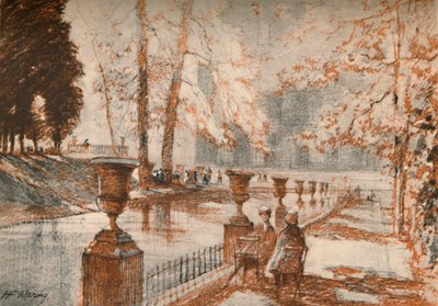 Der Luxemburger Paris liebt Bäume und Kinder, ca. 1927 von Henry Franks Waring