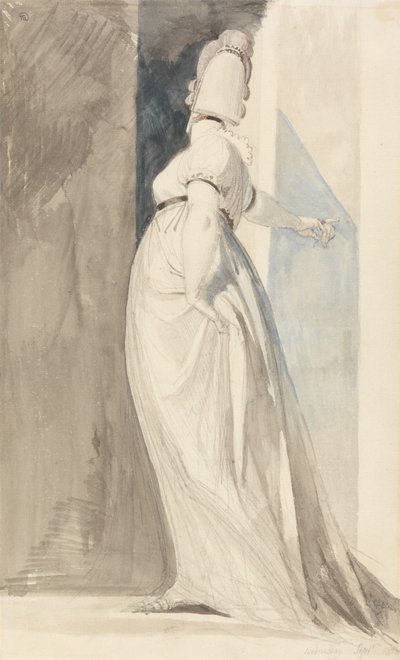Rückansicht einer stehenden Frau, genannt Mrs. Fuseli von Johann Heinrich Füssli