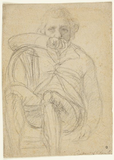 Porträt von Fuseli (recto); Skizze einer Hand (verso) von Henry Fuseli