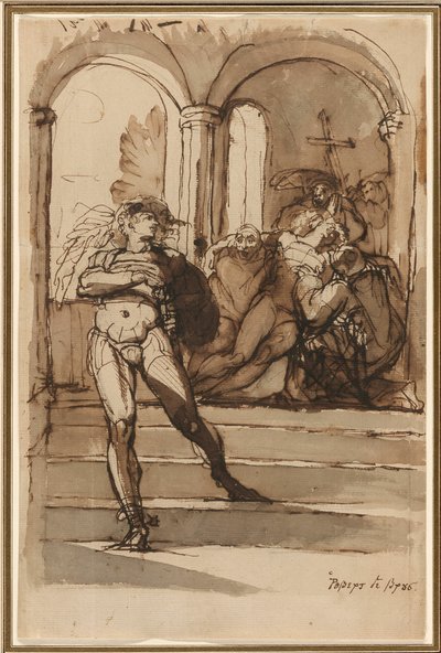 Die Ermordung von Red Comyn durch Robert the Bruce von Henry Fuseli