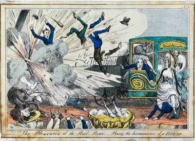Vergnügungen der Eisenbahn. Die Unannehmlichkeiten einer Explosion von Henry Heath