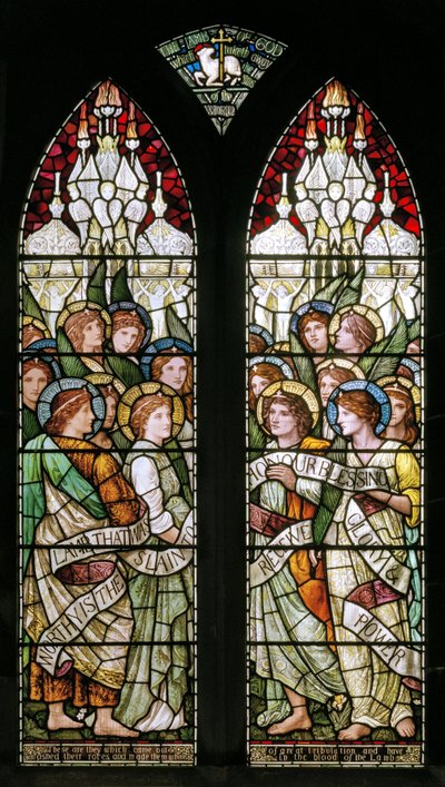 Bakewell, All Saints, Das Lamm Gottes, 1893 von Henry Holiday