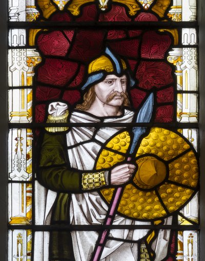 Cambridge, Trinity College, Heaton Butler & Bayne, Henry Holiday, Sigbert, 1870, adaptiert von Carl Almquist von Henry Holiday