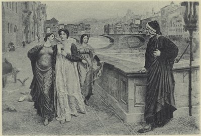 Dante und Beatrice (Photogravur) von Henry Holiday