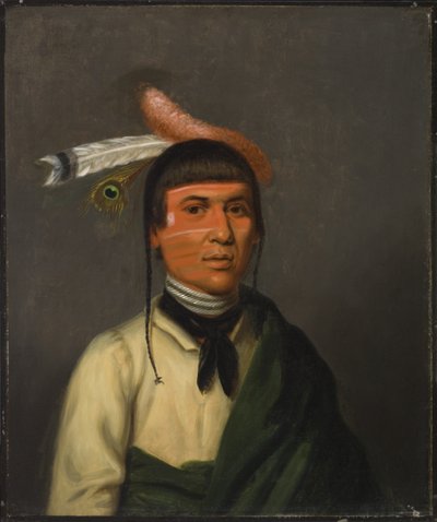 No-Tin (Wind), ein Anführer der Ojibwe von Henry Inman