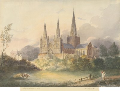 Lichfield Kathedrale - Westansicht von Henry James Noyes
