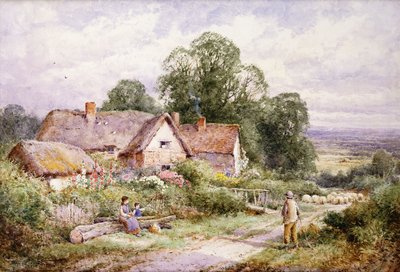 Ein Schafweg bei Woburn, Bedfordshire von Henry John Sylvester Stannard
