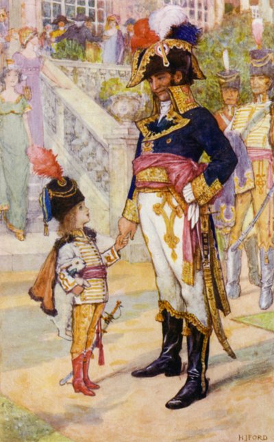 Neben dem weißen Kaninchen bewunderte Aurore sehr General Murat von Henry Justice Ford