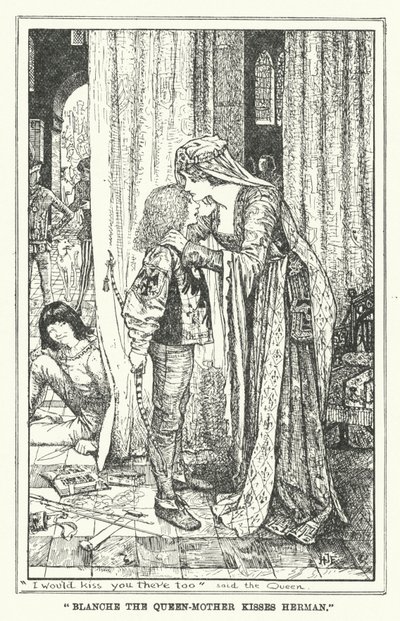 Blanche die Königin-Mutter küsst Herman von Henry Justice Ford