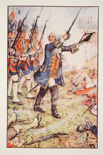 Georg II. bei Dettingen, 1743, Illustration aus 