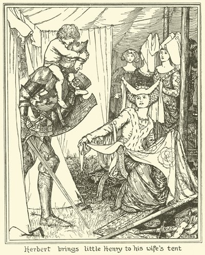 Herbert bringt den kleinen Henry in das Zelt seiner Frau von Henry Justice Ford