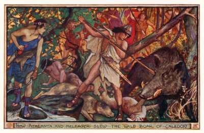Wie Atalanta und Meleager den wilden Eber von Kalydon töteten von Henry Justice Ford