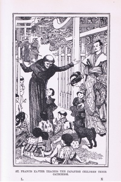 St. Franz Xaver lehrt die japanischen Kinder ihren Katechismus, 1912 von Henry Justice Ford