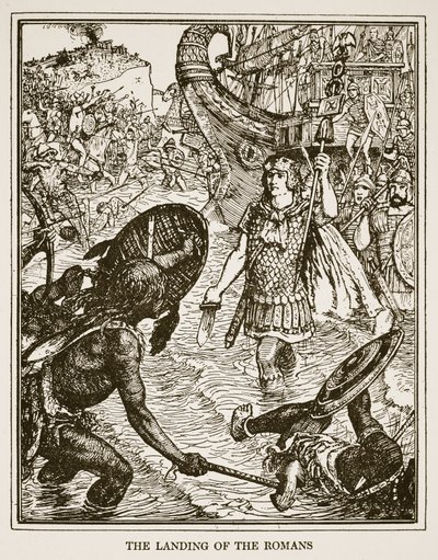 Die Landung der Römer, Illustration aus 