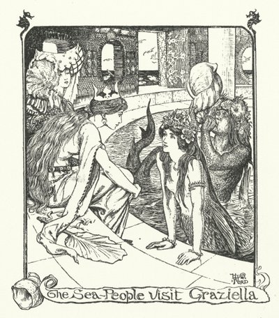 Die Meeresleute besuchen Graziella (Gravur) von Henry Justice Ford