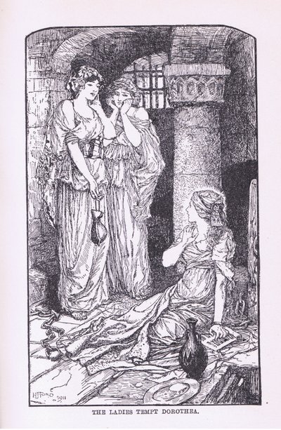 Die Damen versuchen Dorethea zu verführen, 1912 von Henry Justice Ford