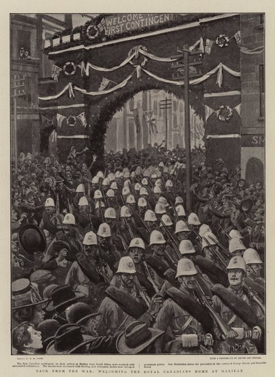 Zurück aus dem Krieg, Begrüßung der Royal Canadians in Halifax von Henry Marriott Paget