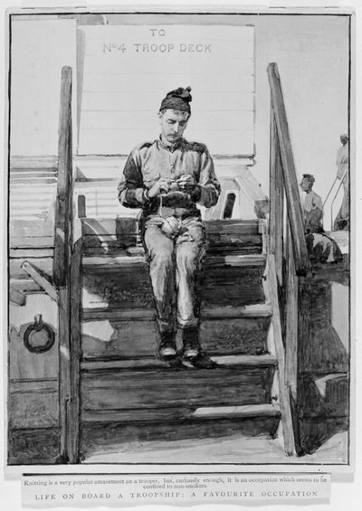Leben an Bord eines Truppenschiffs: eine beliebte Beschäftigung, 1899 von Henry Marriott Paget
