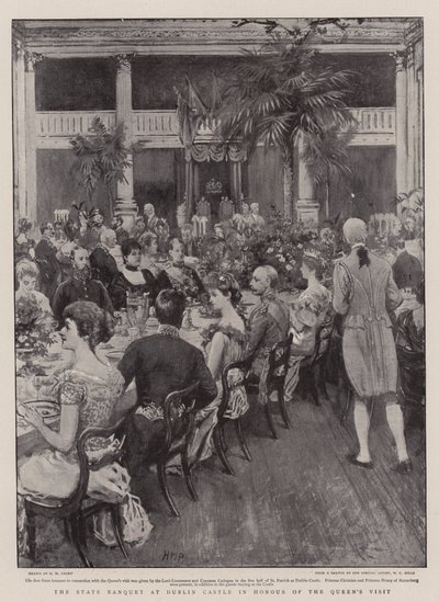 Das Staatsbankett im Dublin Castle zu Ehren des Besuchs der Königin von Henry Marriott Paget