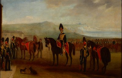 15. Die Husaren des Königs in Paradeaufstellung, um 1837 von Henry Martens