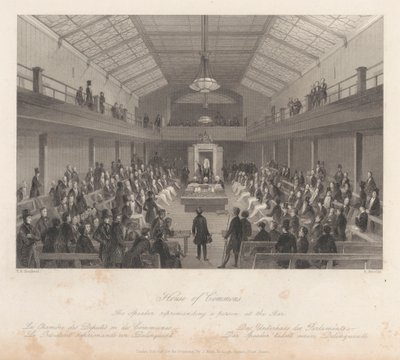 House of Commons (Der Sprecher rügt eine Person an der Bar) von Henry Melville
