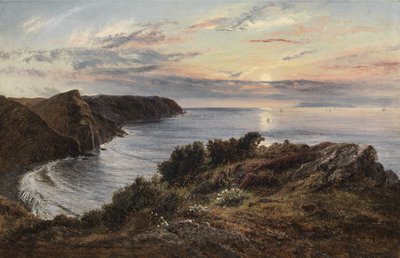 Über die Shipload-Bucht zur Insel Lundy, Nord-Devon, 1859 von Henry Moore