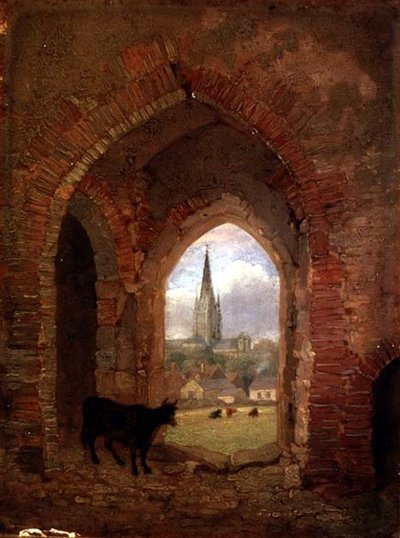 Blick durch den Torbogen des Cow Tower, Norwich von Henry Ninham
