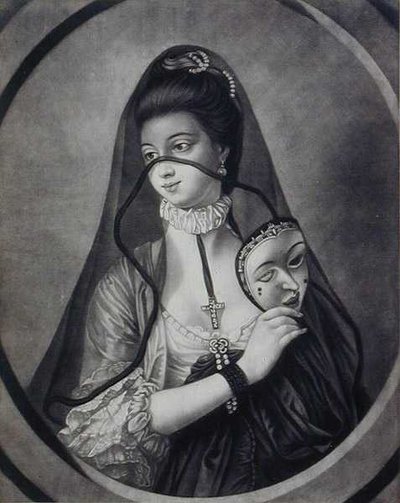 Die entlarvte Nonne, graviert von Carington Bowles von Henry Robert (after) Morland