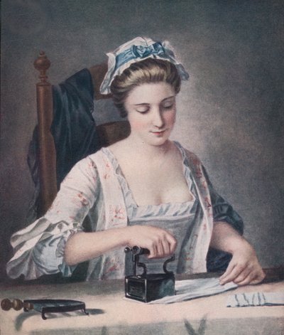 Eine Wäscherin beim Bügeln, um 1765, 1905 von Henry Robert Morland