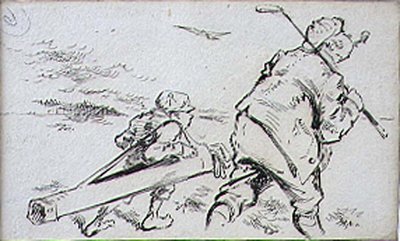 Der tollpatschige Golfer, Illustration aus dem 