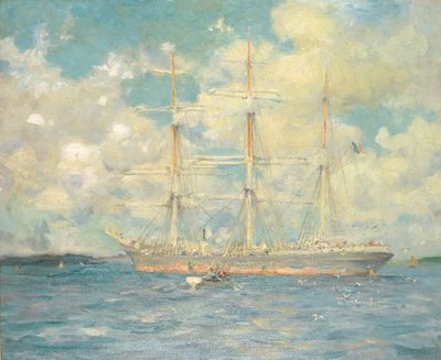 Eine französische Bark in der Falmouth Bay, 1902 von Henry Scott Tuke