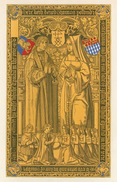 Von einer Messingplatte, in der Kirche St. Mary Key Ipswich, 1525 von Henry Shaw