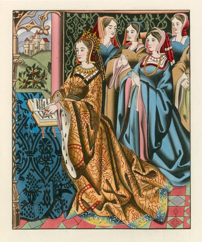 Margarete, Königin von Heinrich VI. und ihr Hof, Mitte des 15. Jahrhunderts von Henry Shaw