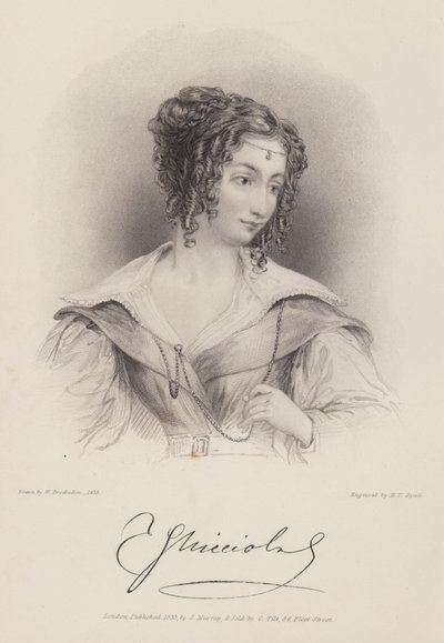 Gräfin Teresa Guiccioli, Geliebte von Lord Byron (Gravur) von Henry Thomas (after) Ryall