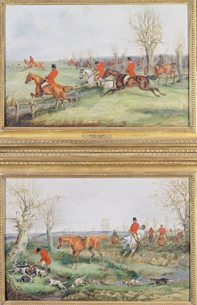 Paar Jagdszenen, 19. Jahrhundert von Henry Thomas Alken