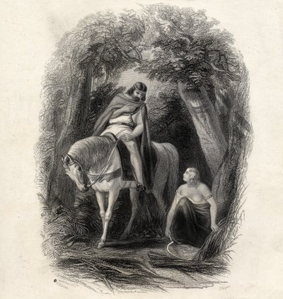 König Cormac (gest. 1138) und die schöne Eithne, graviert von J. Rogers, aus 