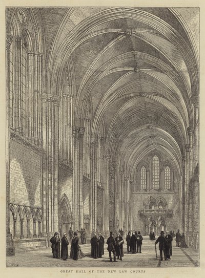 Große Halle der neuen Gerichtsgebäude von Henry William Brewer