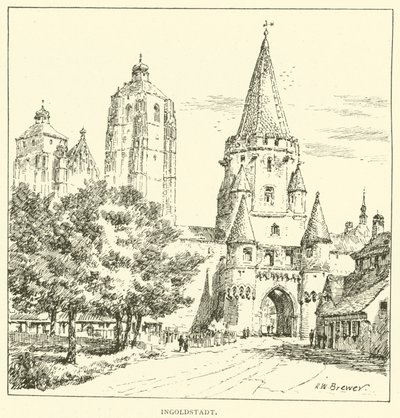 Ingoldstadt (Gravur) von Henry William Brewer