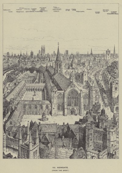Newgate, vom Westen von Henry William Brewer