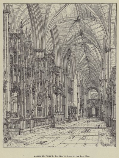 Alte St. Pauls, das Nordschiff des Ostendes von Henry William Brewer