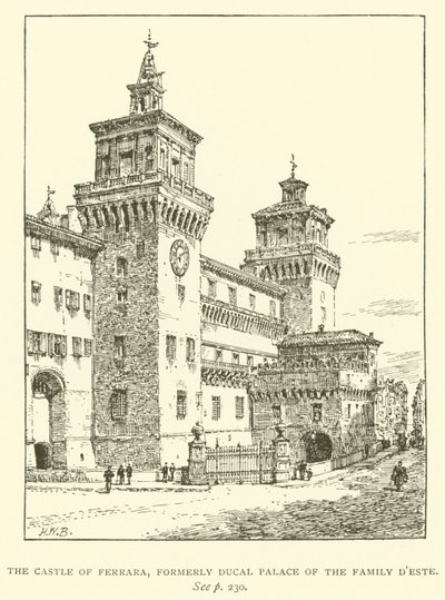 Das Schloss von Ferrara, ehemals Herzogspalast der Familie D