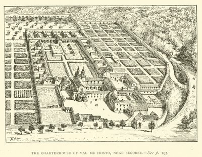Die Kartause von Val de Cristo, in der Nähe von Segorbe (Gravur) von Henry William Brewer