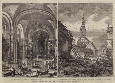 Die Überschwemmungen in Budapest, Ungarn von Henry William Brewer