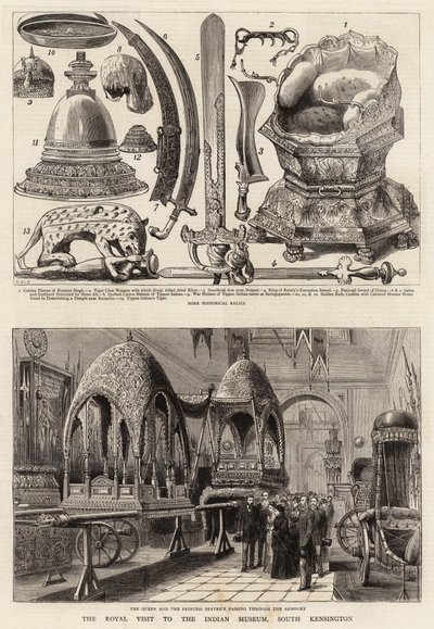 Der königliche Besuch im Indian Museum, South Kensington von Henry William Brewer
