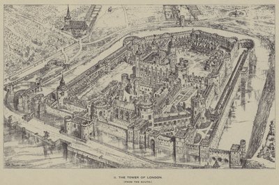 Der Tower von London, vom Süden von Henry William Brewer