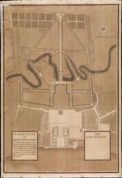 Genauer Plan des Greenwich Parks, ca. 1700 von Henry Wise