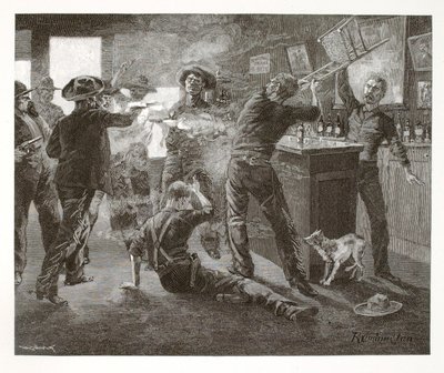 Ein Streit in einer Viehstadt von Henry Wolf